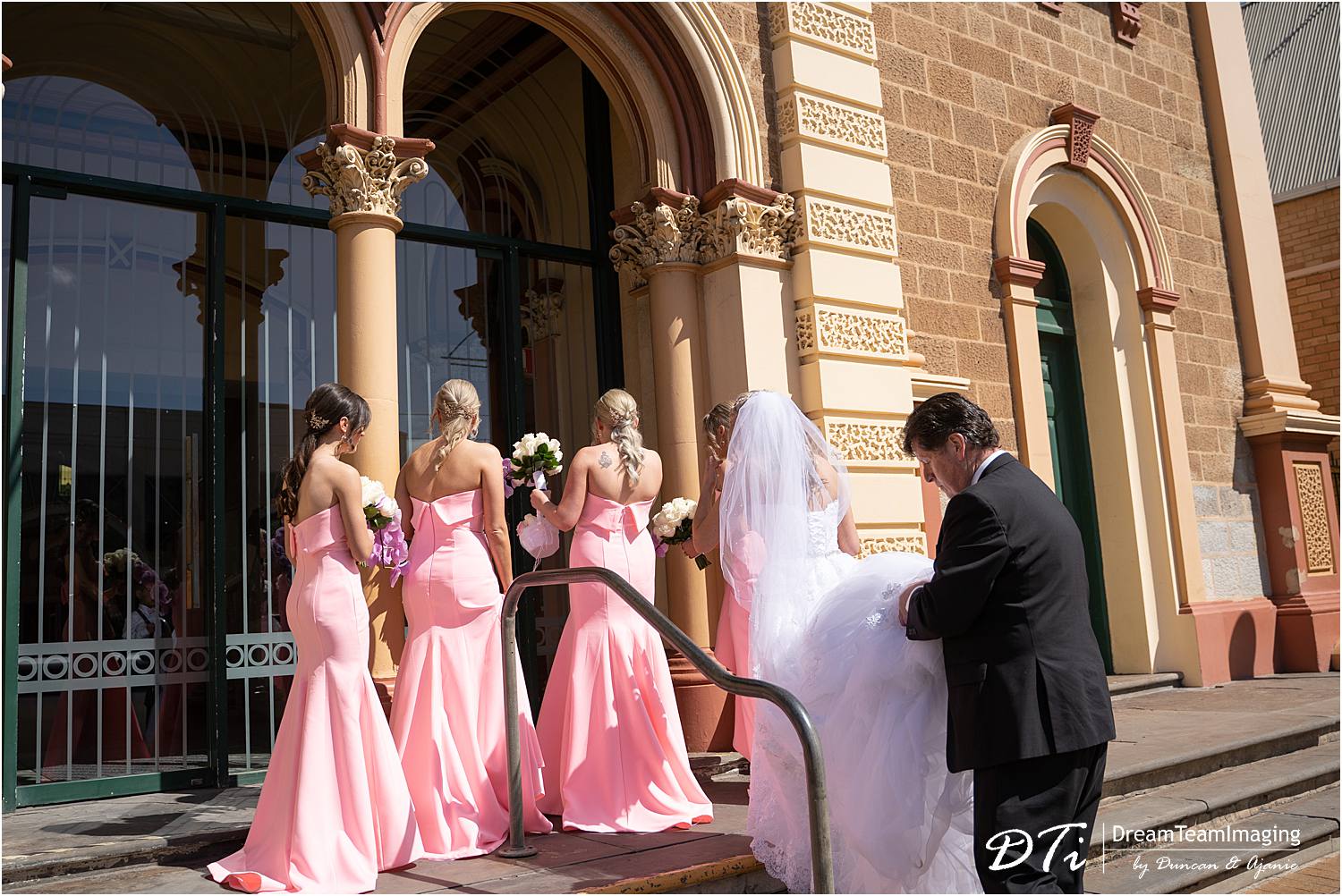 Bride entering St Andrews by the Sea Uniting Church Glenelg
