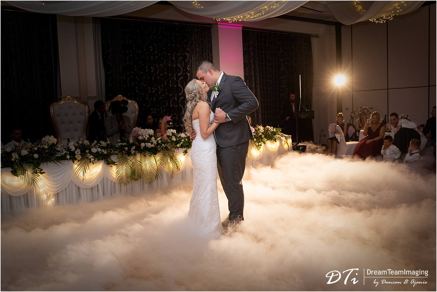 Couple First Dance with dry ice at Stamford Grand Glenelg