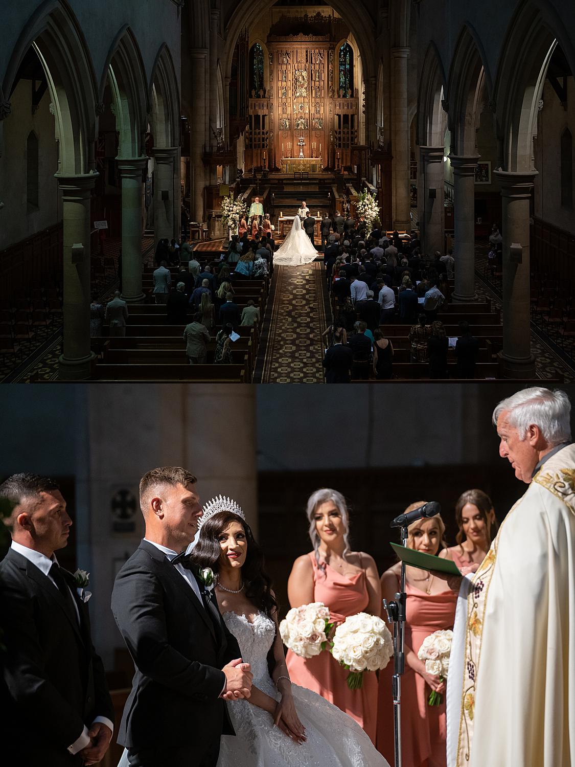 Melbourne wedding photography, church wedding ceremony cathedral