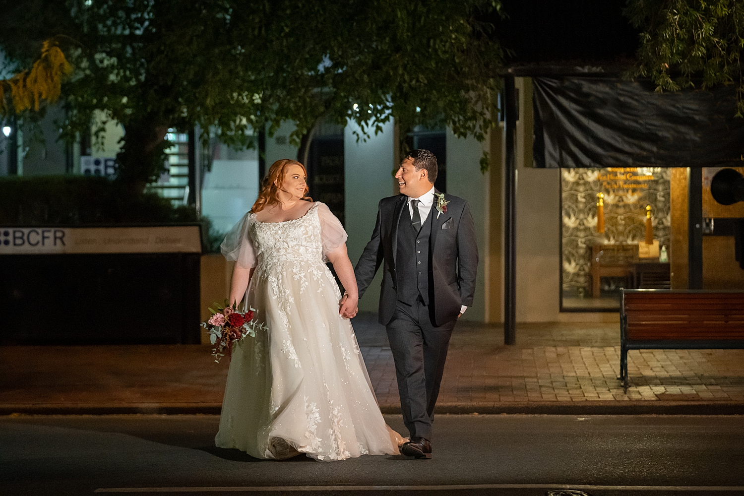Wedding Couple, Adelaide CBD Dusk Photoshoot,DreamTeamImaging